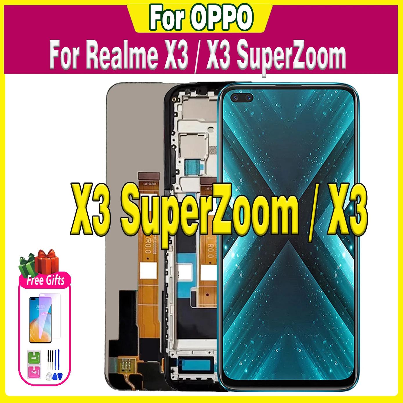 Realme X3 SuperZoom RMX2086 LCD ġ ũ, RMX2142 RMX2081 RMX2085 RMX2083 LCD ÷ Ÿ , 6.6 ġ LCD